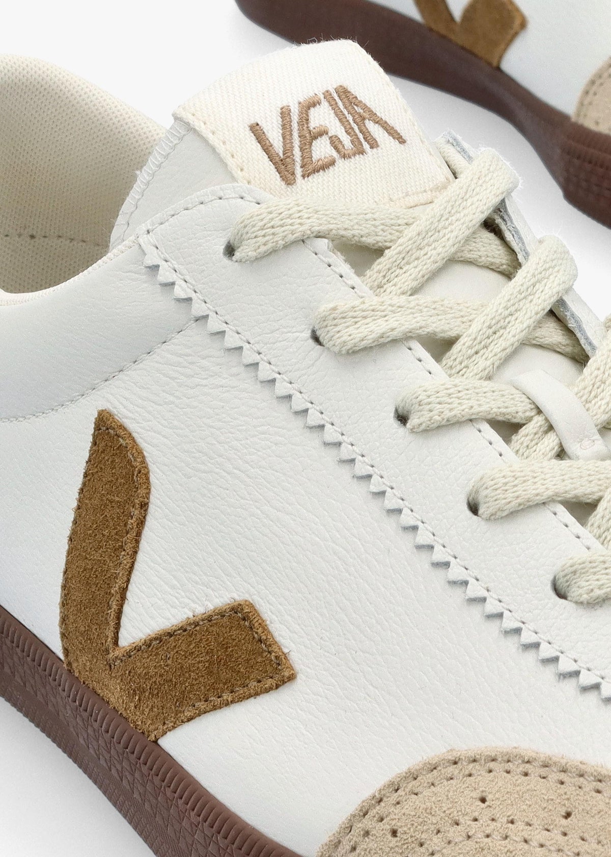 Men's Volley O.T Leather White Tent Bark Trainers