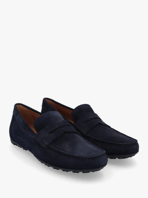 Men’s U Kosmopolis + Grip Navy Suede Loafers