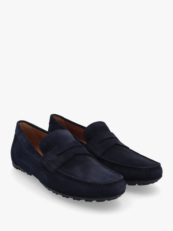 Men’s U Kosmopolis + Grip Navy Suede Loafers