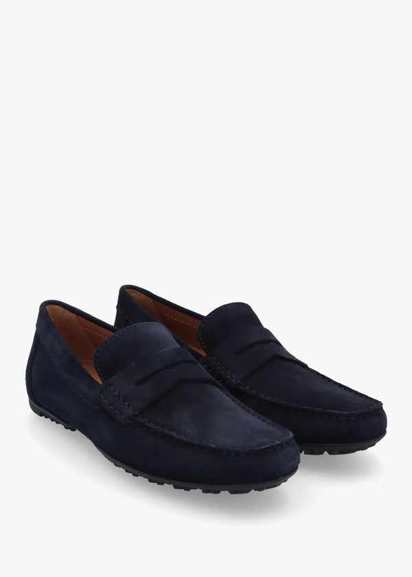 Men’s U Kosmopolis + Grip Navy Suede Loafers