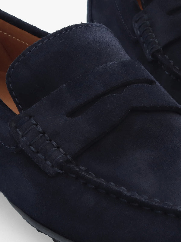 Men’s U Kosmopolis + Grip Navy Suede Loafers