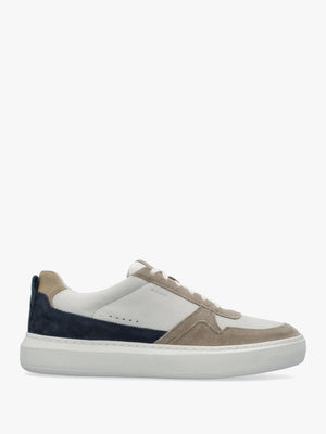 Men’s U Deiven Sand White Leather Trainers