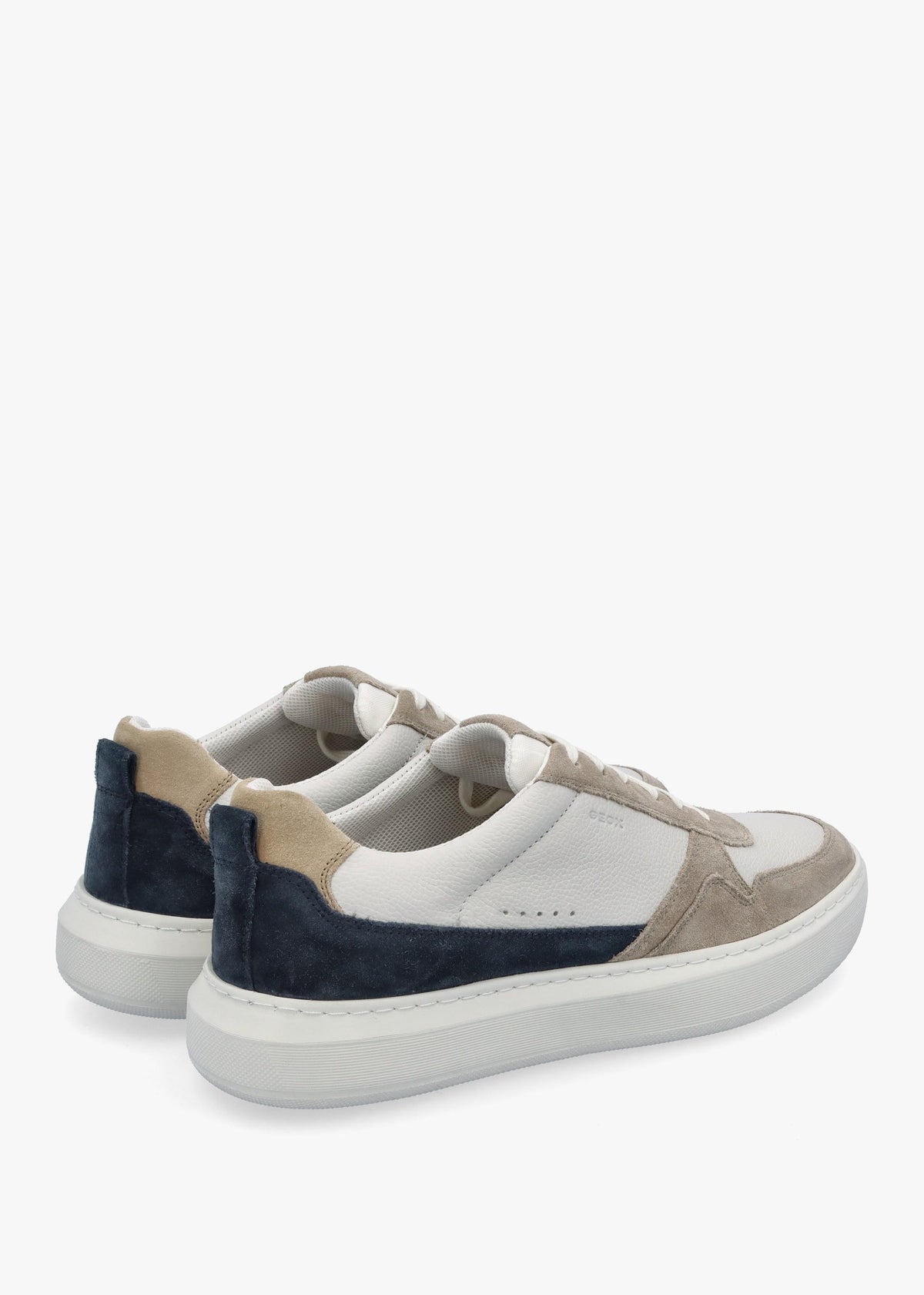 Men’s U Deiven Sand White Leather Trainers