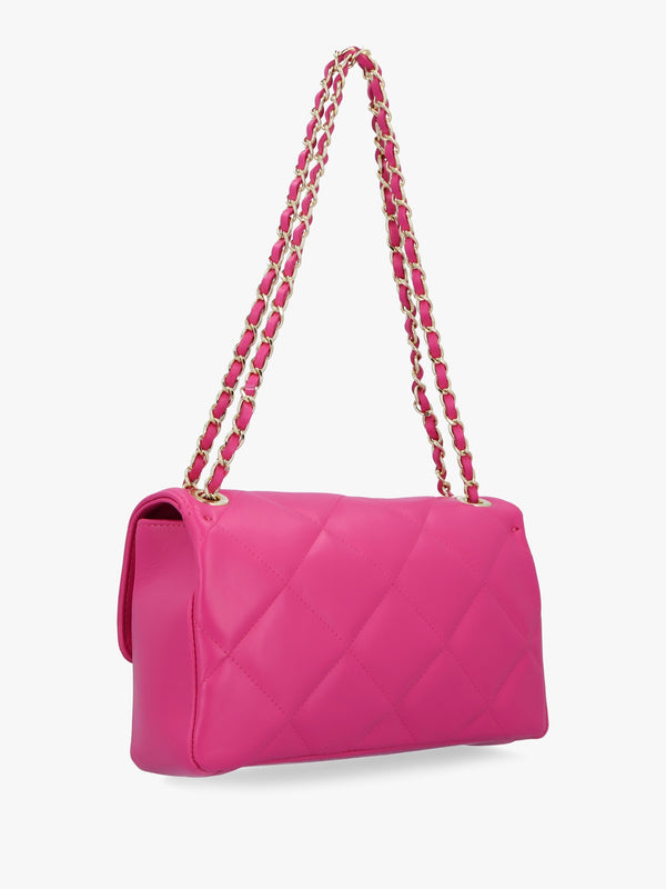 Loxie Quilted Pink Leather Shoulder Bag