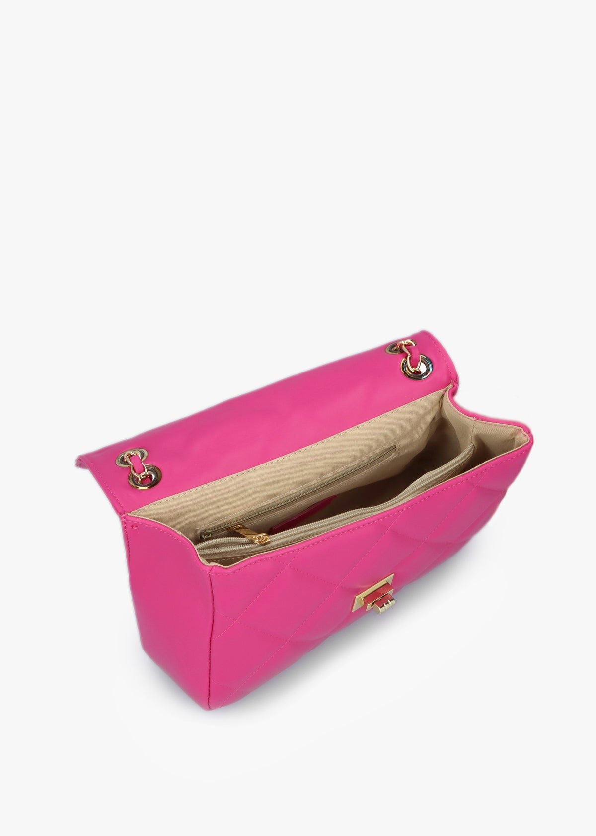Loxie Quilted Pink Leather Shoulder Bag