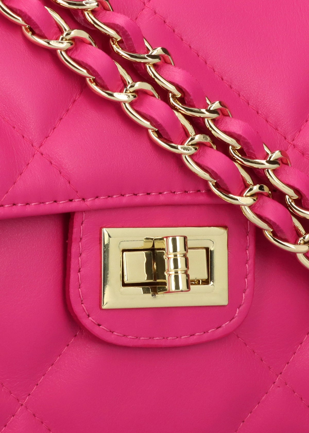 Loxie Quilted Pink Leather Shoulder Bag