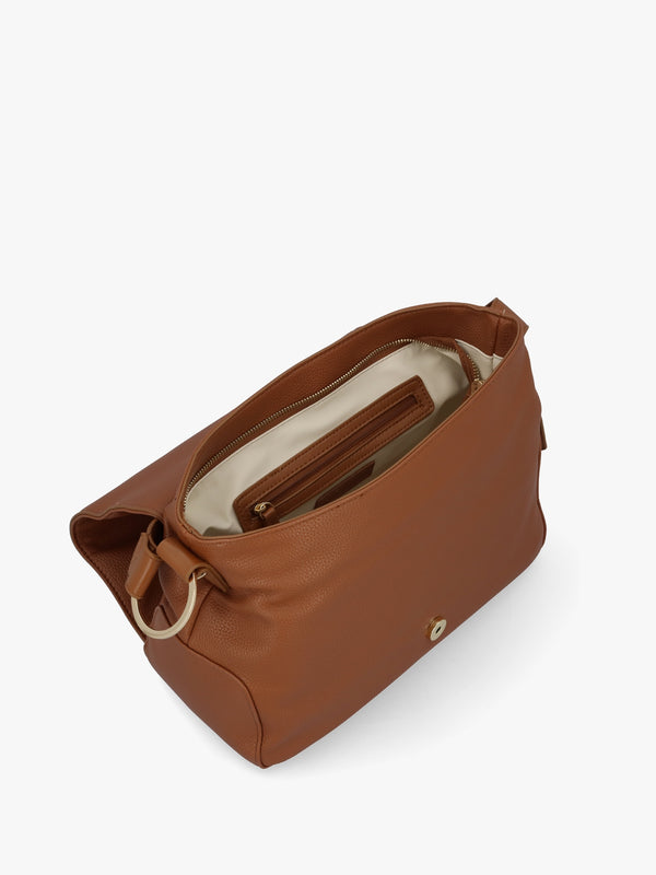 Peonies Cuoio Shoulder Bag
