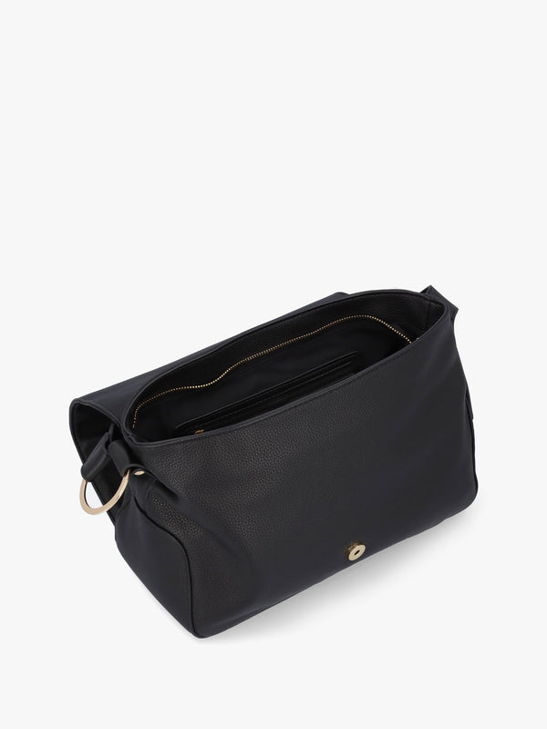 Peonies Nero Shoulder Bag
