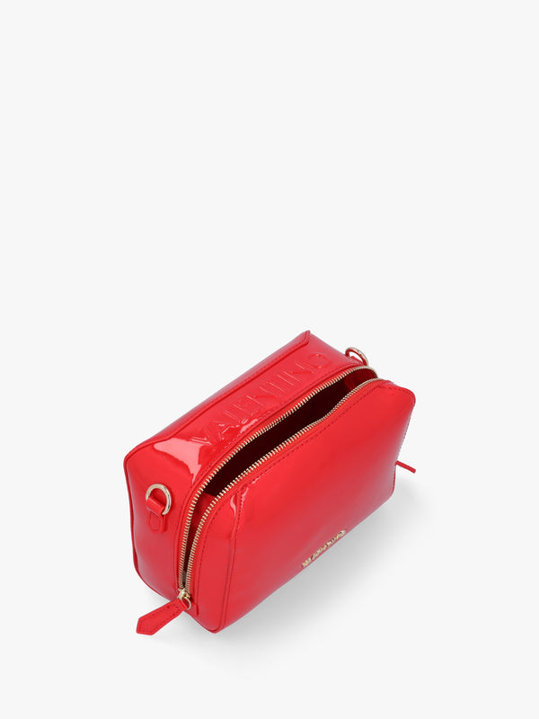 Pattie Patent Rosso Camera Bag