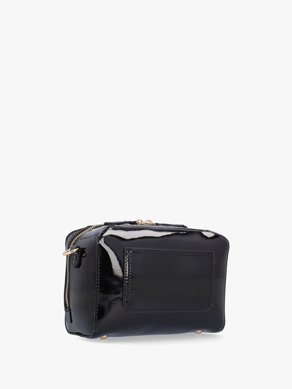 Pattie Patent Nero Camera Bag