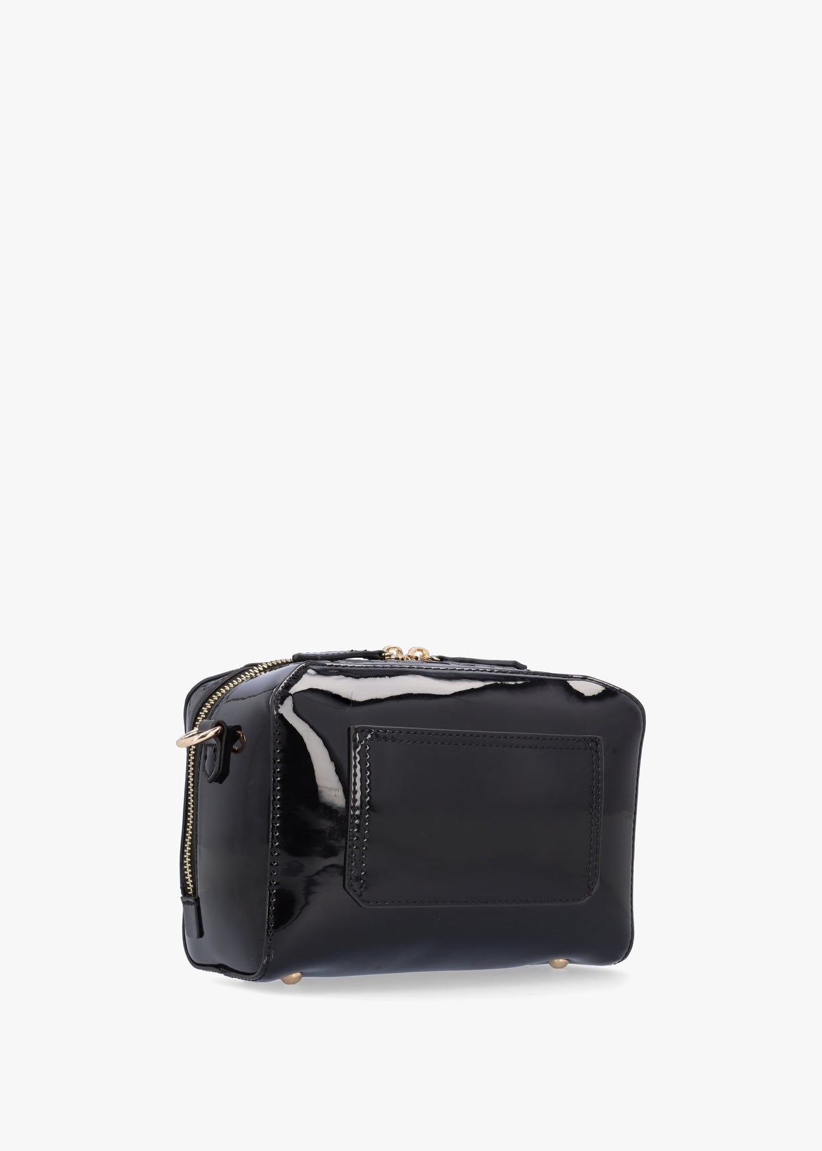 Pattie Patent Nero Camera Bag