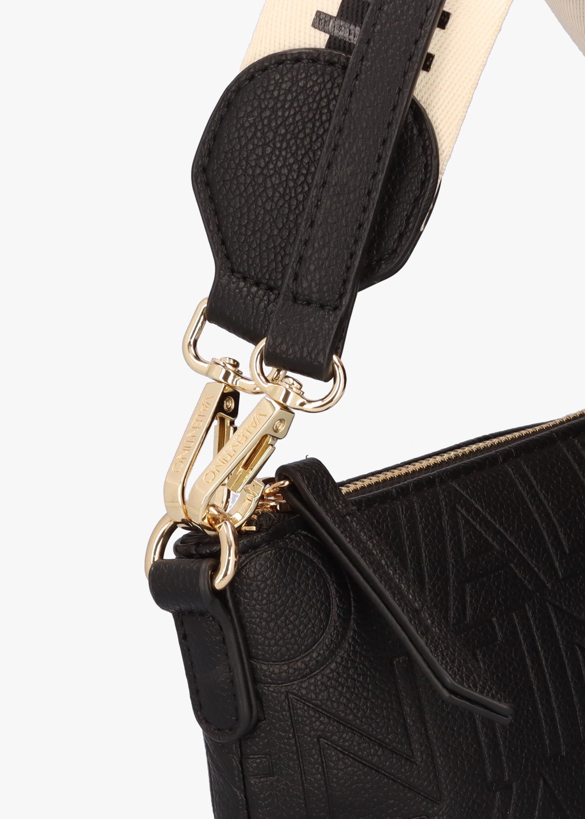 Pansy Logo Top Zip Nero Cross-Body Bag