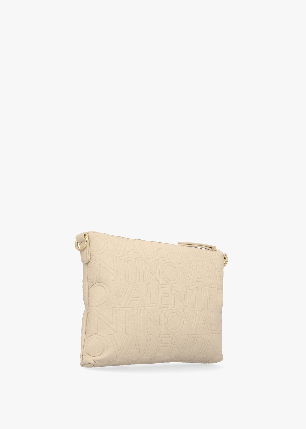 Pansy Logo Top Zip Ecru Cross-Body Bag