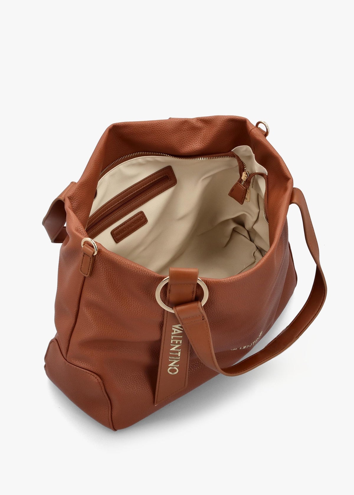 Peonies Cuoio Shopper Bag