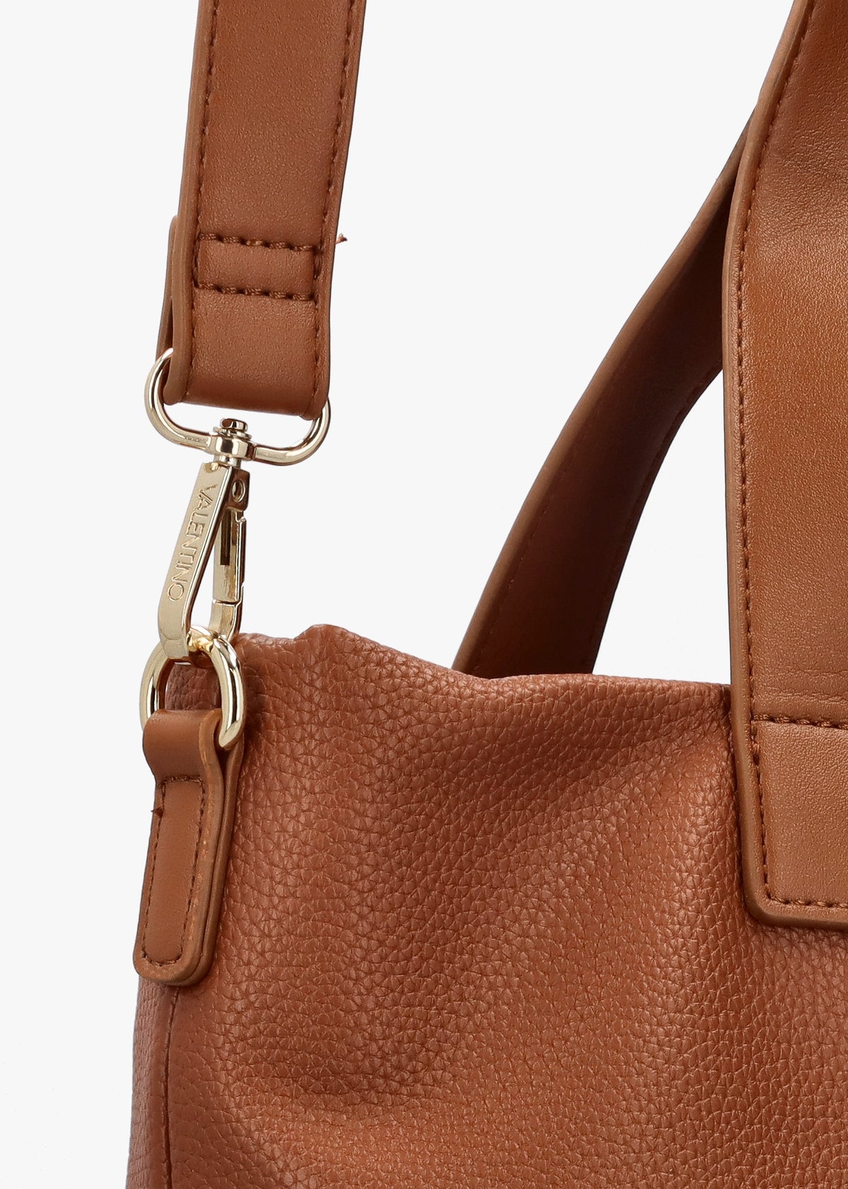 Peonies Cuoio Shopper Bag