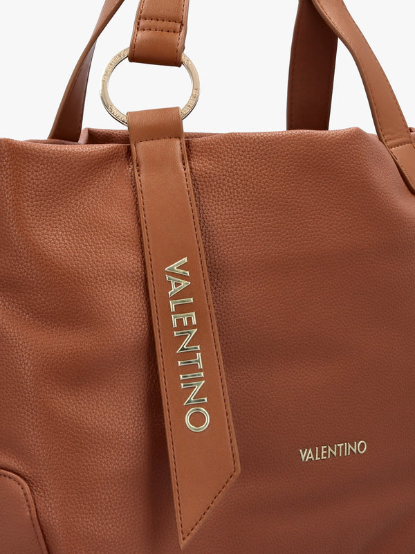 Peonies Cuoio Shopper Bag