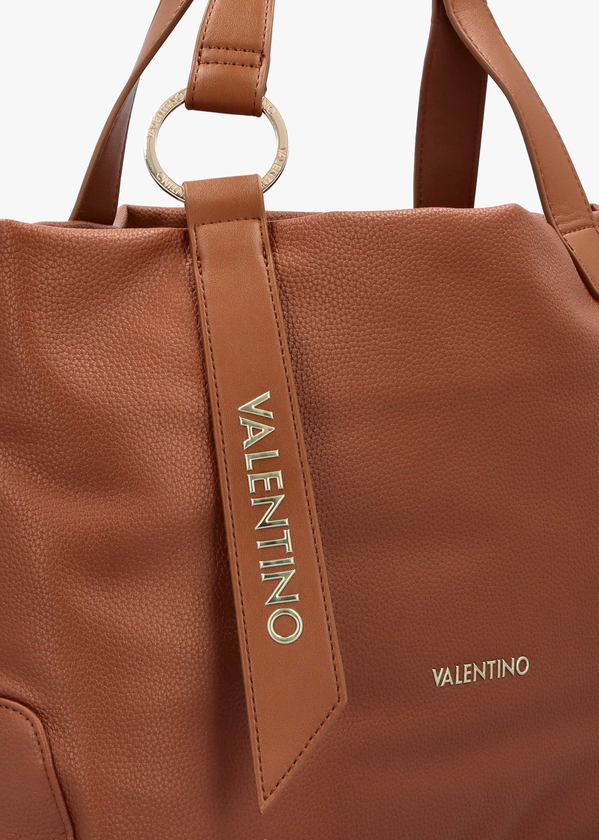 Peonies Cuoio Shopper Bag