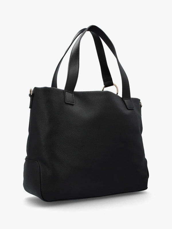 Peonies Nero Shopper Bag