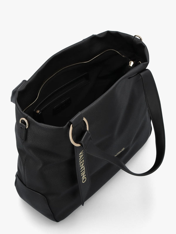 Peonies Nero Shopper Bag