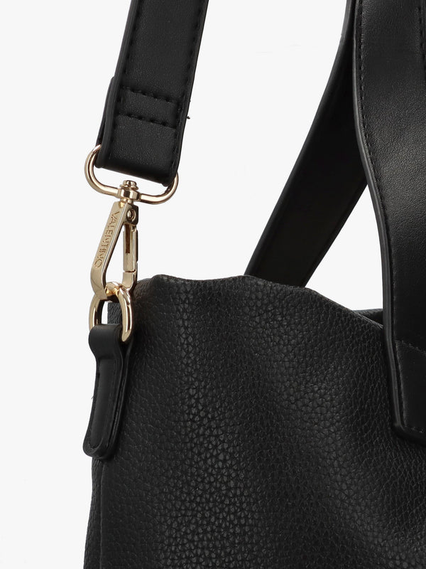 Peonies Nero Shopper Bag