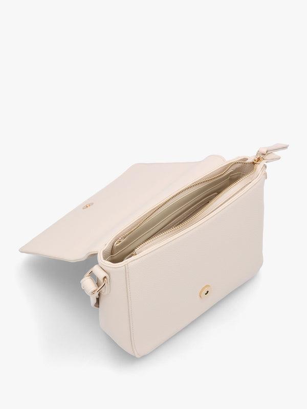 Rised Ecru Cross-Body Bag