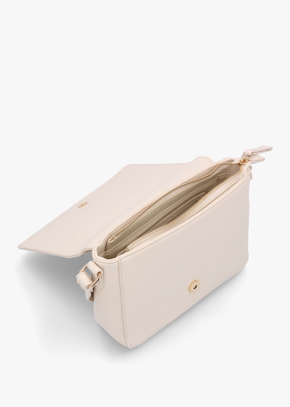 Rised Ecru Cross-Body Bag
