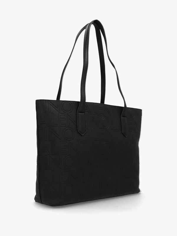 Pansy Nero Logo Shopper Bag