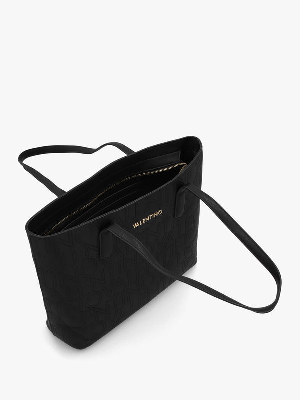 Pansy Nero Logo Shopper Bag