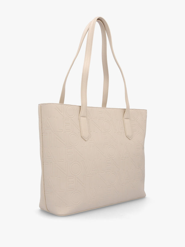 Pansy Ecru Logo Shopper Bag