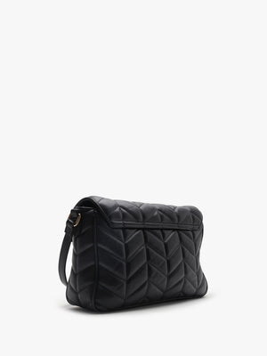 Petal Chevron Nero Cross-Body Bag