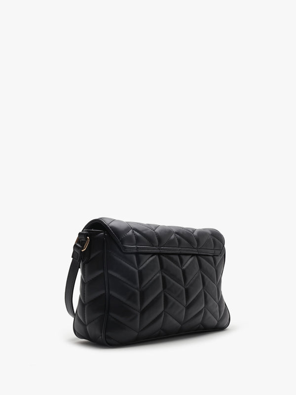 Petal Chevron Nero Cross-Body Bag