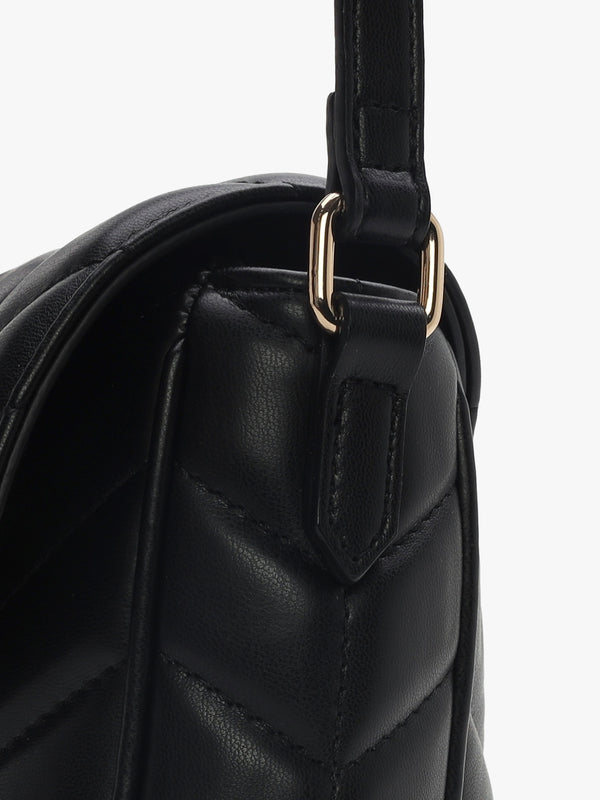 Petal Chevron Nero Cross-Body Bag