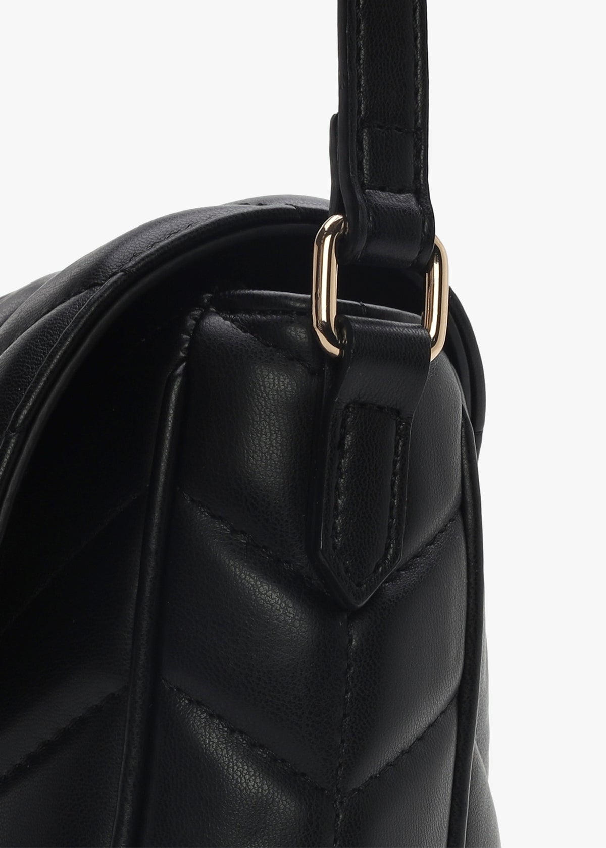Petal Chevron Nero Cross-Body Bag