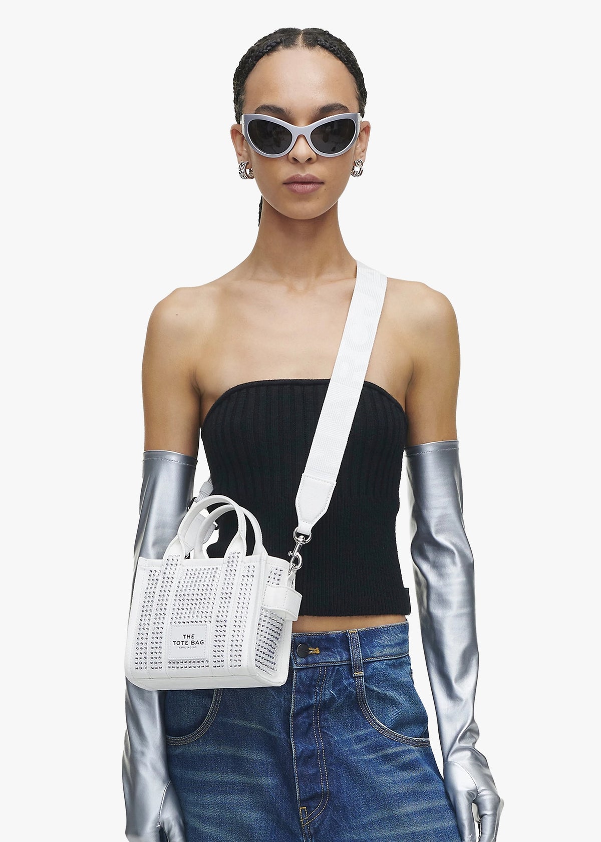 The Crystal Canvas White Cross-Body Bag