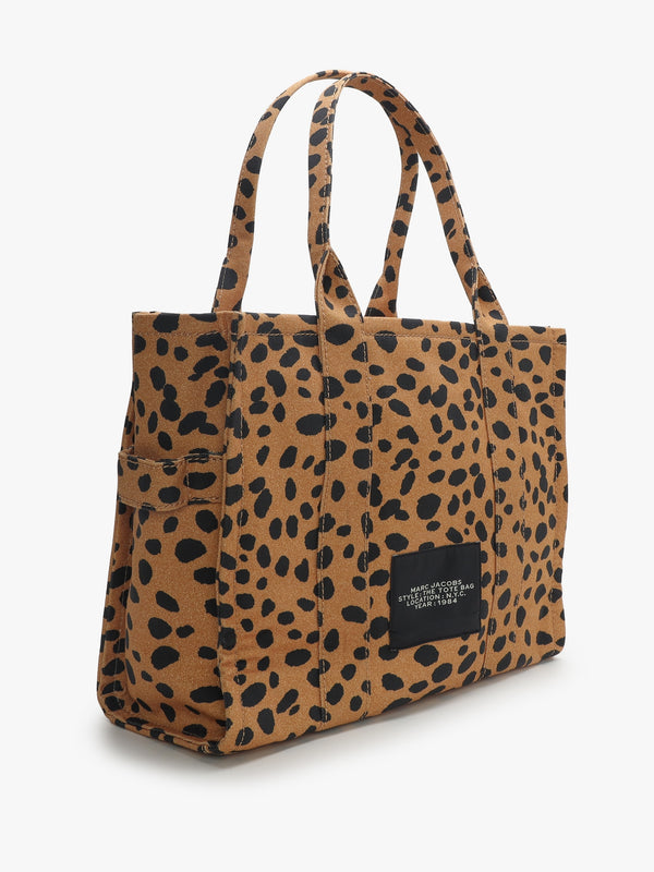 The Cheetah Canvas Large Black Multi Tote Bag