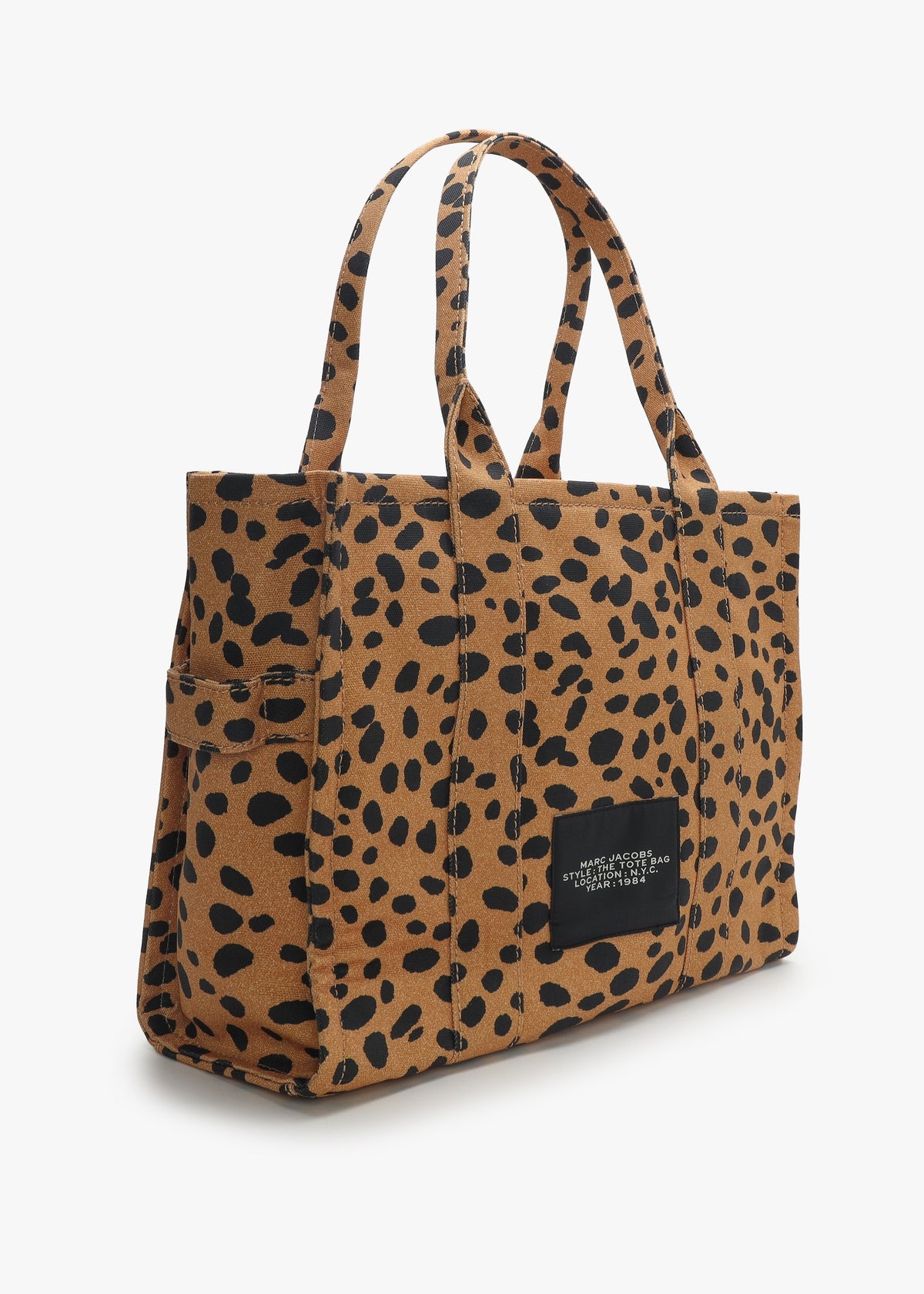 The Cheetah Canvas Large Black Multi Tote Bag