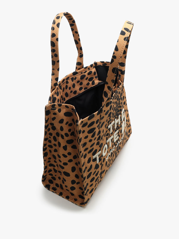 The Cheetah Canvas Large Black Multi Tote Bag
