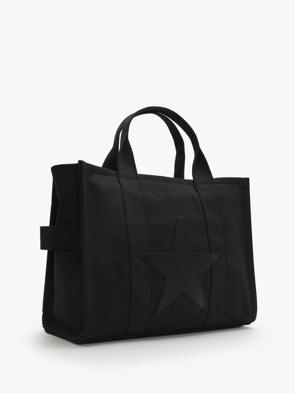 The Star Canvas Medium Black Tote Bag