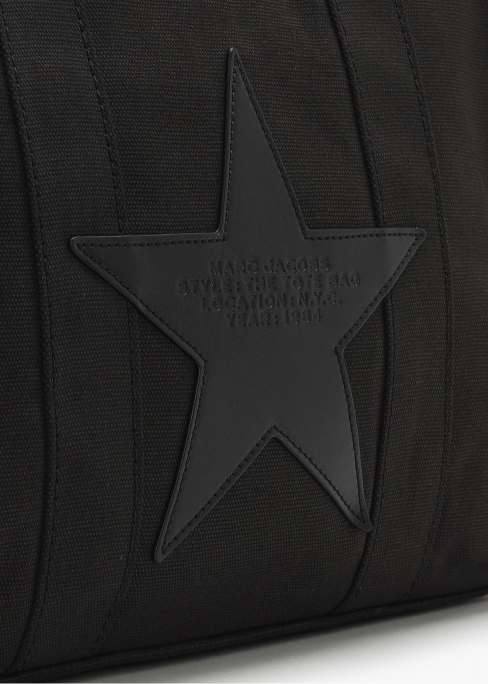 The Star Canvas Medium Black Tote Bag