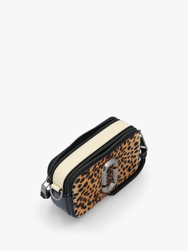 The Cheetah Haircalf Snapshot Black Multi Leather Camera Bag