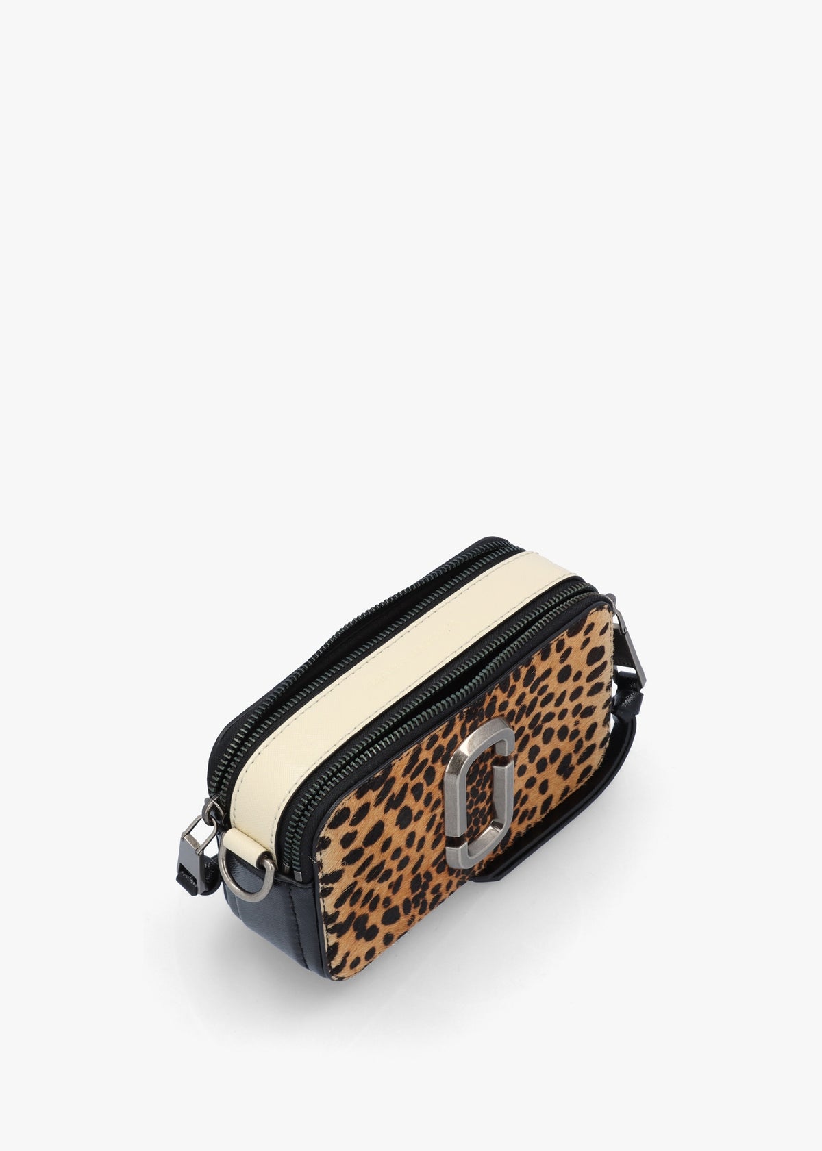 The Cheetah Haircalf Snapshot Black Multi Leather Camera Bag