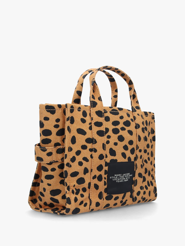The Cheetah Canvas Medium Black Multi Tote Bag