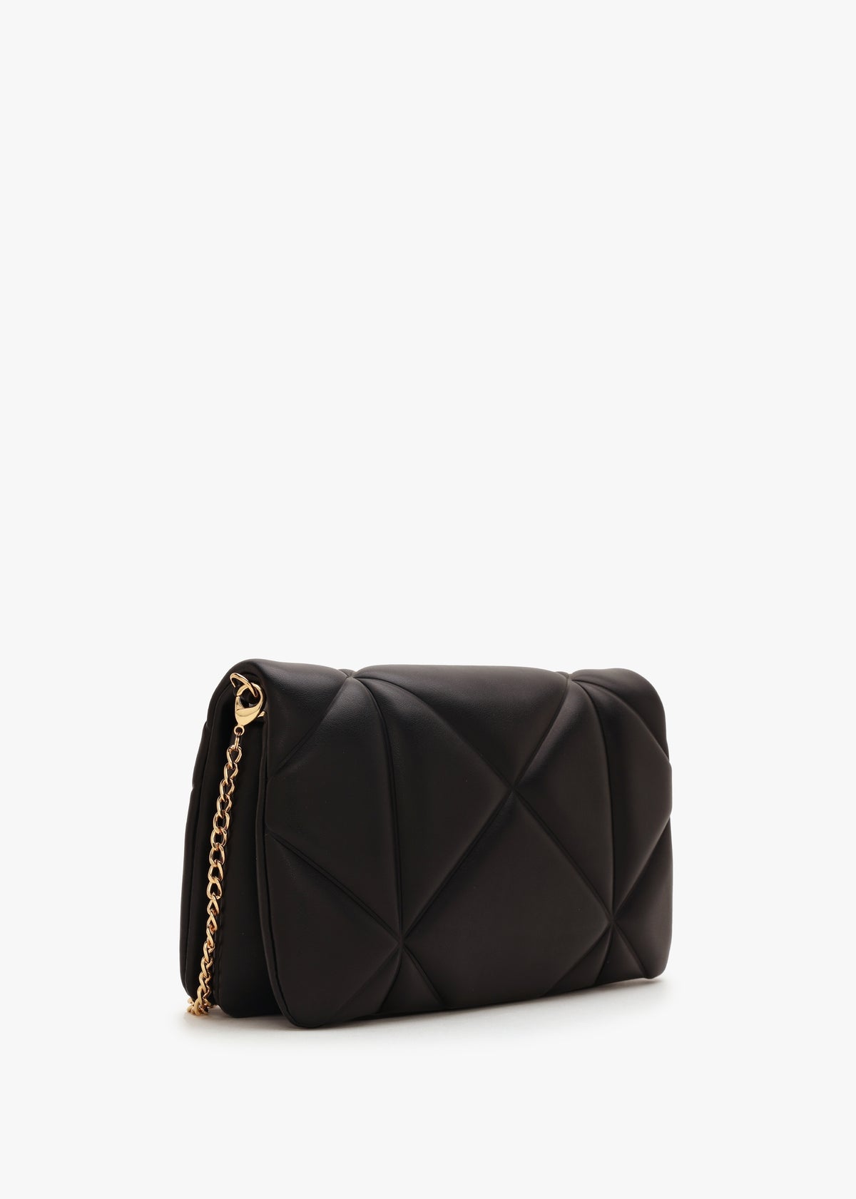 Heart Logo Quilted Nero Cross Body Bag