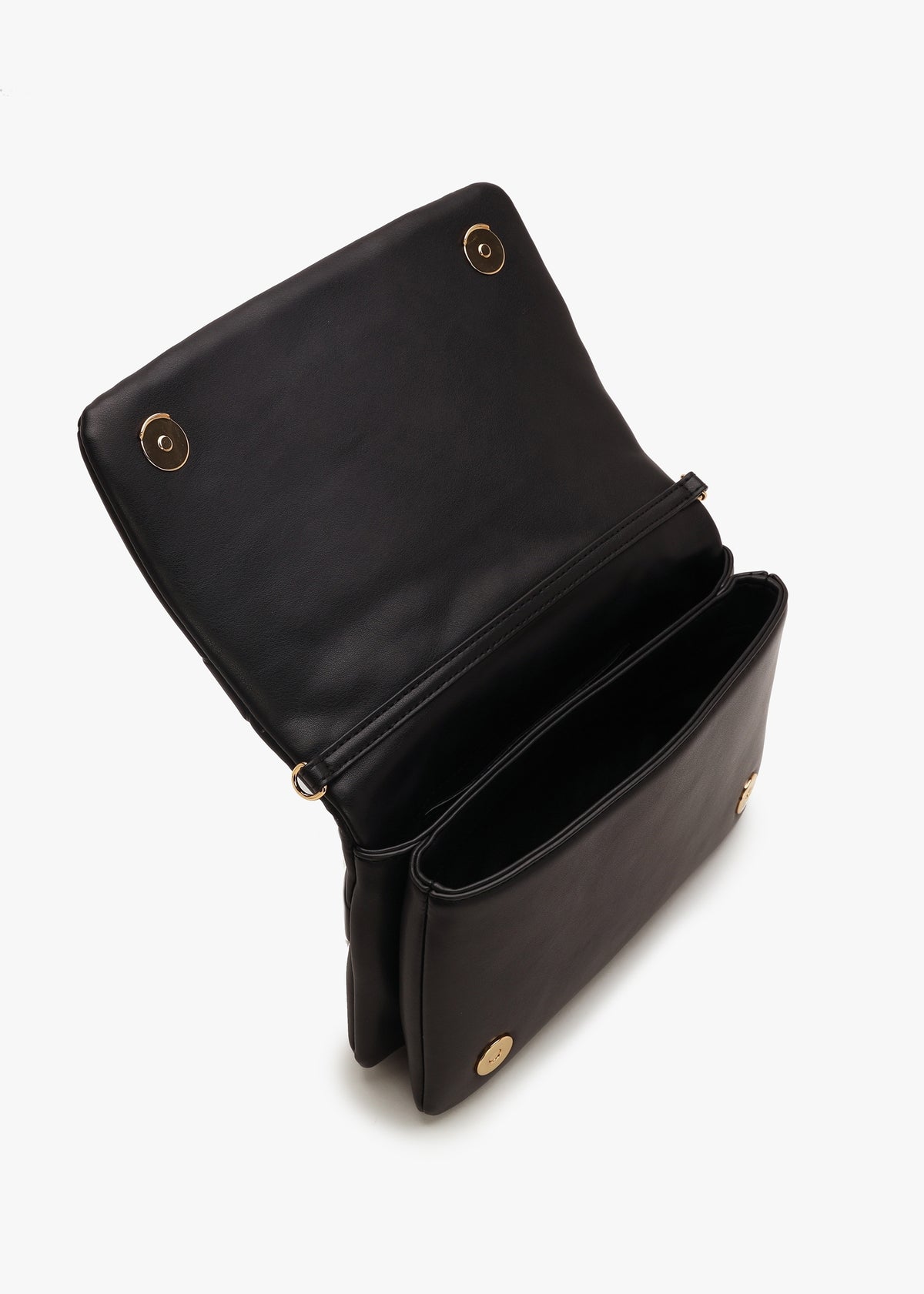 Heart Logo Quilted Nero Cross Body Bag