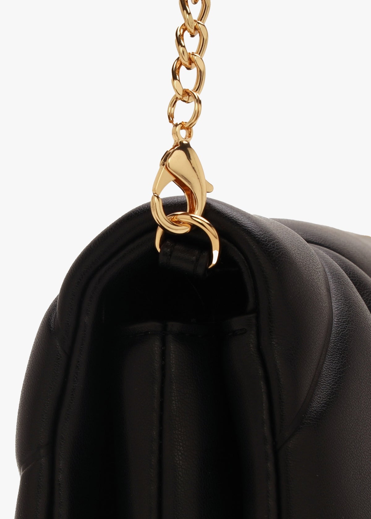 Heart Logo Quilted Nero Cross Body Bag