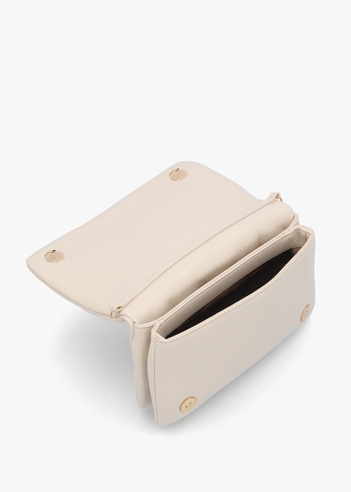 Heart Logo Quilted Avorio Cross Body Bag