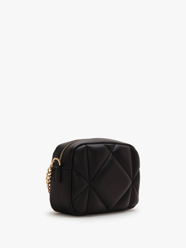 Heart Logo Quilted Nero Cross-Body Bag