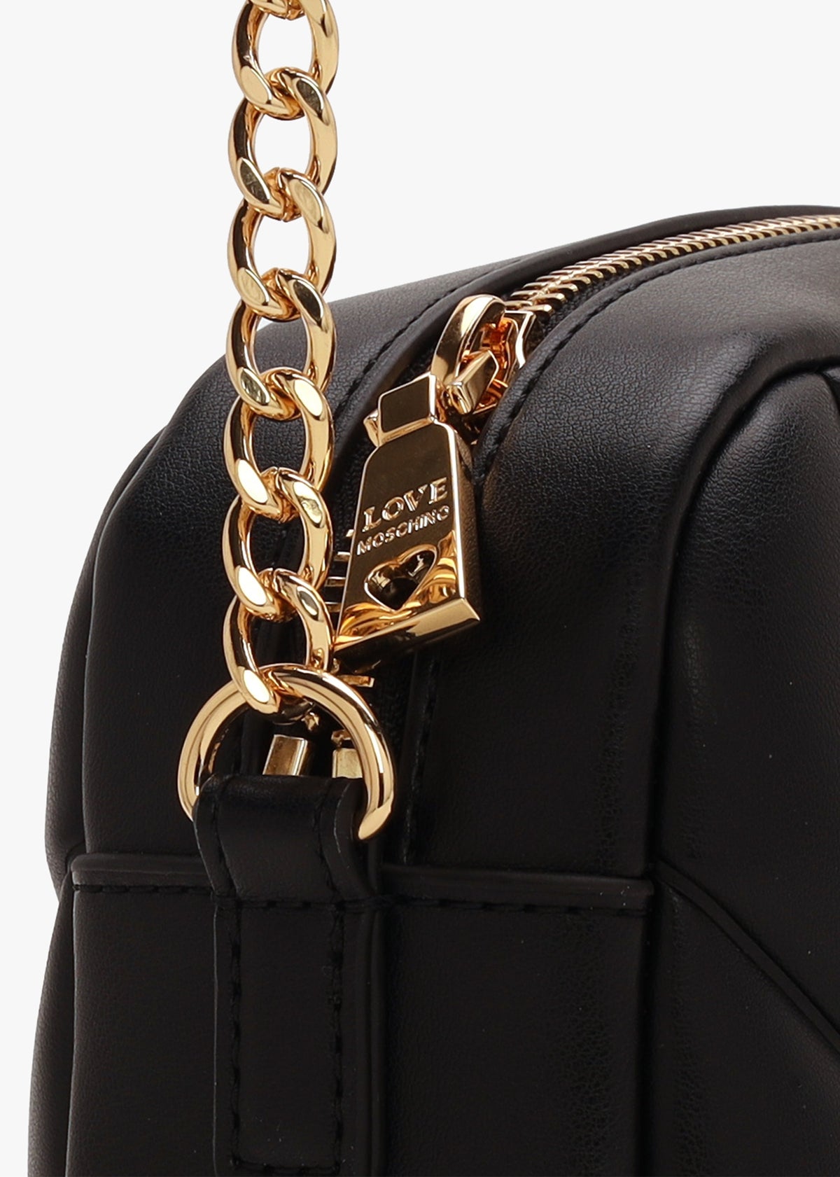 Heart Logo Quilted Nero Cross-Body Bag