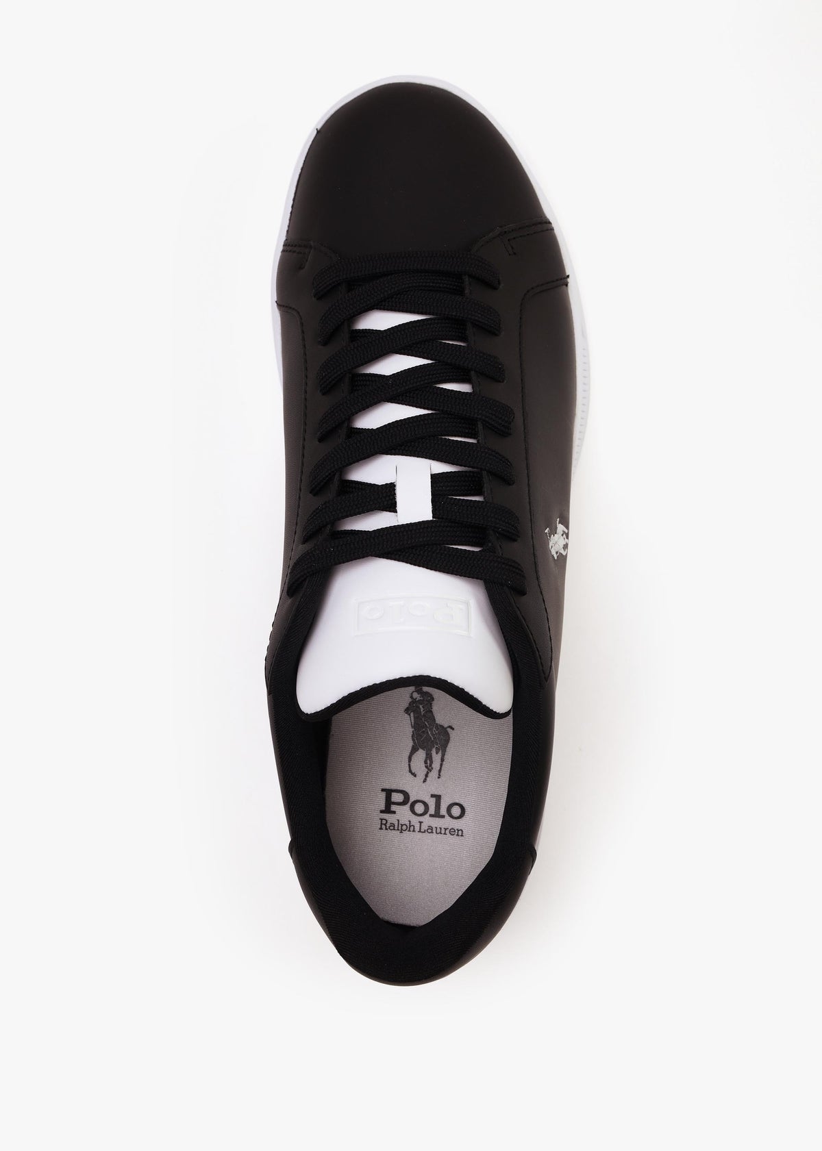 Men’s Heritage Court II Black White Leather Trainers