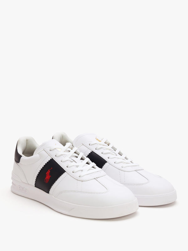 Men’s Heritage Aera White & Navy Leather Trainers